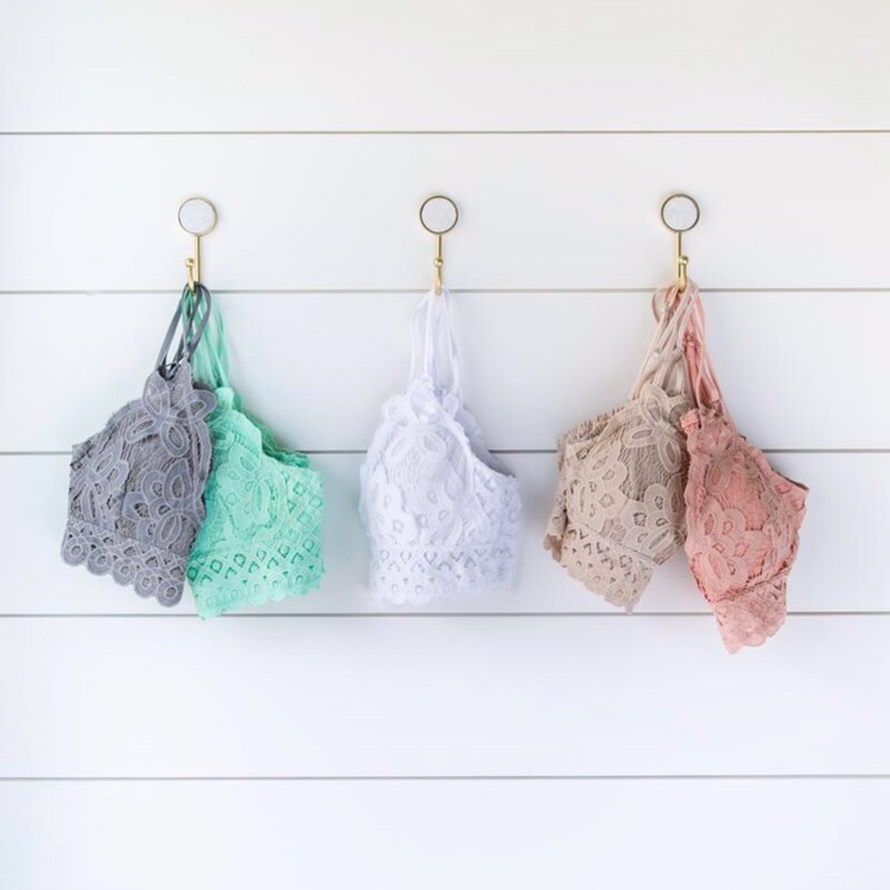 SOLD-Last One-Lace Bralette in Champagne - Picture 5 of 9
